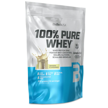 BioTechUSA BIOTECHUSA 100 % Pure whey proteínový prášok banán 400 g
