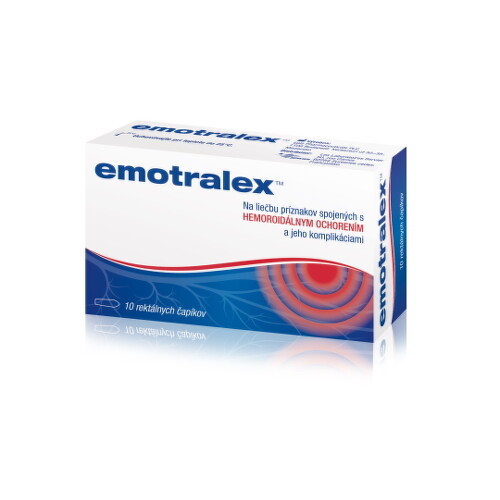 E-shop EMOTRALEX Rektálne čapíky na liečbu hemoroidov 10 kusov