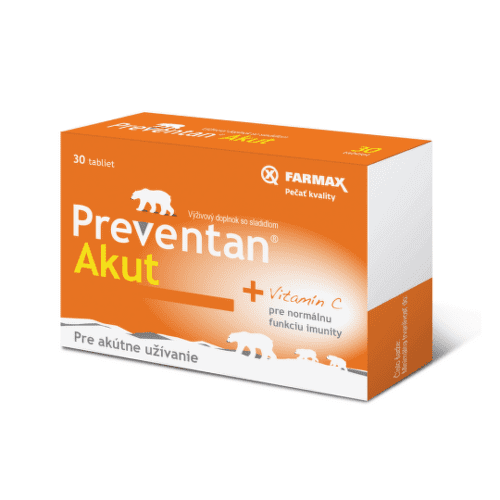 E-shop FARMAX Preventan akut s vitamínom C 30 tabliet