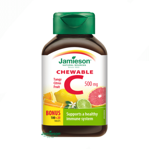 E-shop JAMIESON Vitamín C 500 mg s príchuťou citrusové ovocie 120 tabliet
