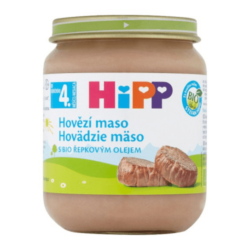 E-shop HiPP Príkrm BIO hovädzie mäso pyré 125 g