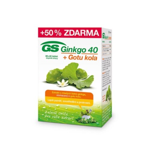 E-shop GS Ginkgo + Gotu kola 80 + 40 tabliet ZADARMO