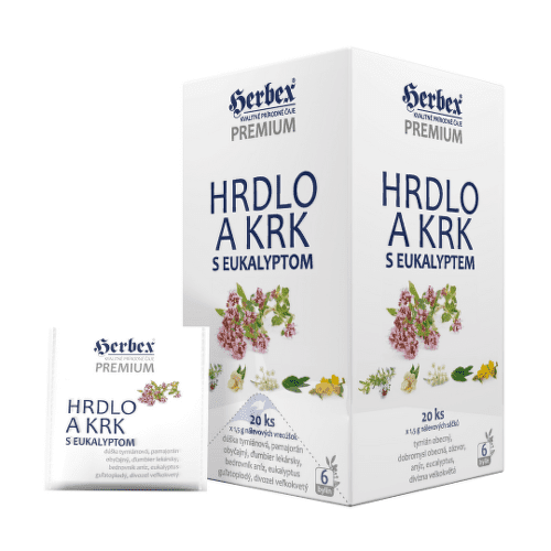 HERBEX Premium hrdlo a krk s eukalyptom 20 x 1,5 g
