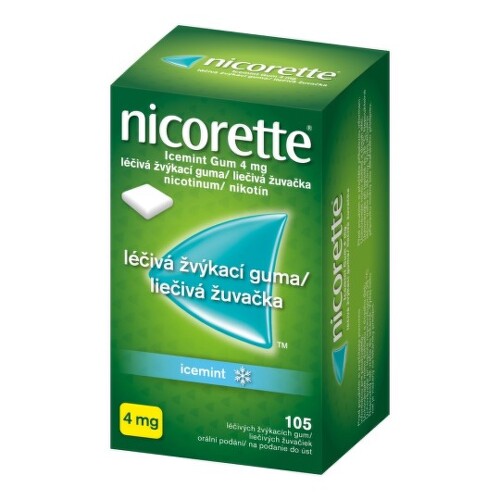 NICORETTE Icemint gum 4 mg 105 žuvačiek