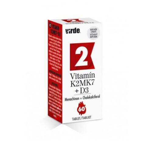 VIRDE Vitamín K2 MK7 + D3 60 tabliet