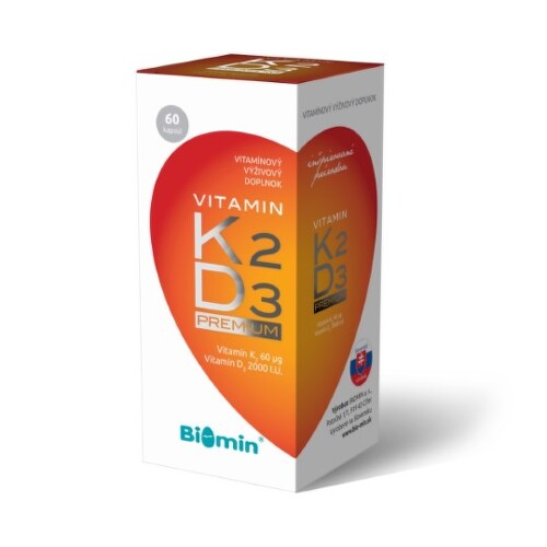 E-shop BIOMIN vitamín K2 + vitamín D3 2000 IU premium 60 kapsúl