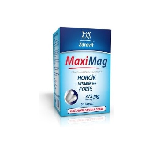 ZDROVIT MaxiMag horčík forte (375 mg) + vitamín B6 50 kapsúl