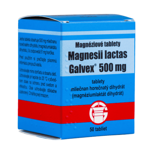 E-shop MAGNESII Lactas 500 mg 50 tabliet