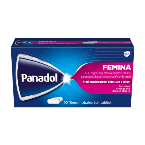 E-shop PANADOL Femina pri menštruačných bolestiach 10 tabliet