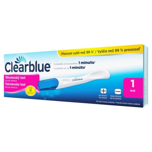 E-shop CLEARBLUE Plus tehotenský test rýchla detekcia 1 kus