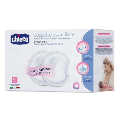 E-shop CHICCO Vložky do podprsenky antibakteriálne biele 60 ks