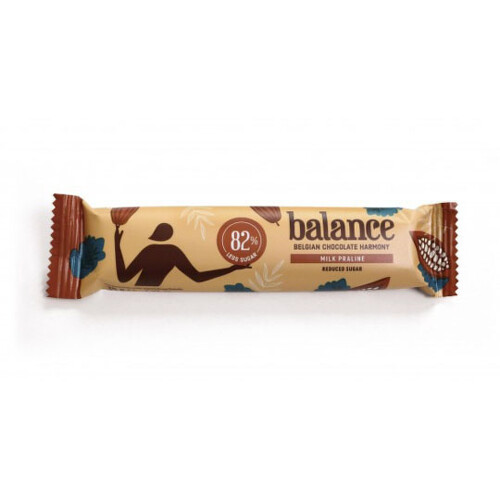 E-shop BALANCE Mliečna čokoláda s lieskovými orieškami a sladidlom so stévie 35 g