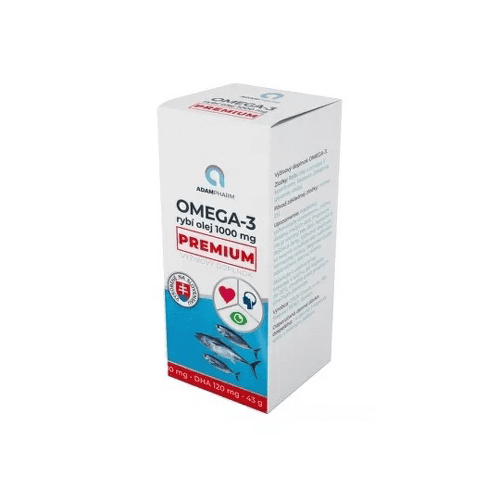E-shop ADAMPHARM Omega-3 rybí olej 1000 mg premium 60 kapsúl