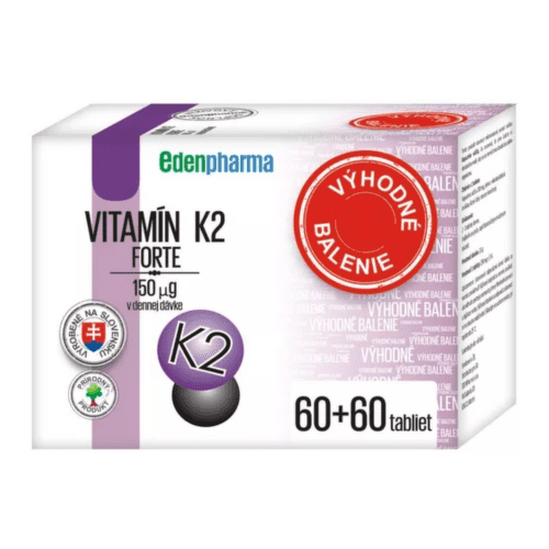 EDENPHARMA Vitamín K2 forte 2 x 60 tabliet