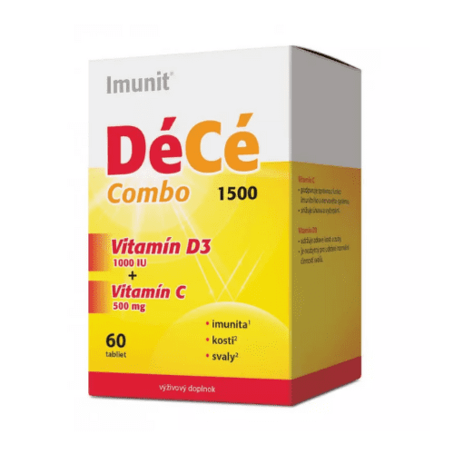 E-shop DÉCÉ Combo 1500 imunit vitamín D3 1000 IU + vitamín C 500 mg 60 tabliet