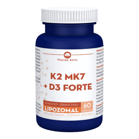 E-shop PHARMA ACTIV Lipozomal K2 MK7 + D3 forte 60 kapsúl
