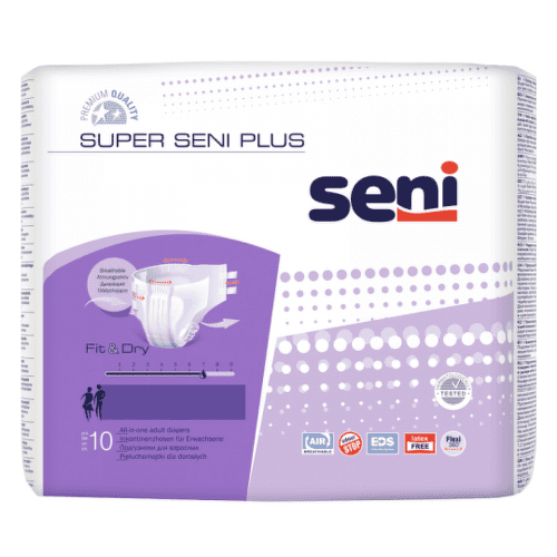 Seni SUPER PLUS AIR extra large 4 plienk. nohavičky,obvod 130-170cm, 10ks kúpite na Benulekaren.sk