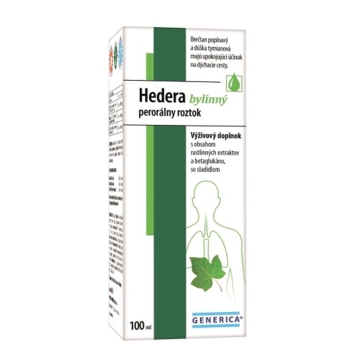 GENERICA Hedera bylinný perorálny roztok na kašeľ 100 ml kúpite na Benulekaren.sk