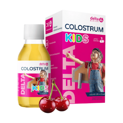 Delta Medical Delta Colostrum® Kids perorálny roztok na podporu imunitného systému príchuť Cherry 125 ml kúpite na Benulekaren.sk