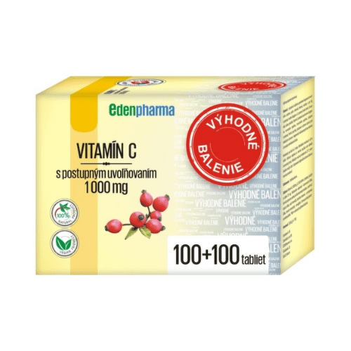 EDENPHARMA Vitamín C 1000 mg výhodné balenie 200 tabliet kúpite na Benulekaren.sk