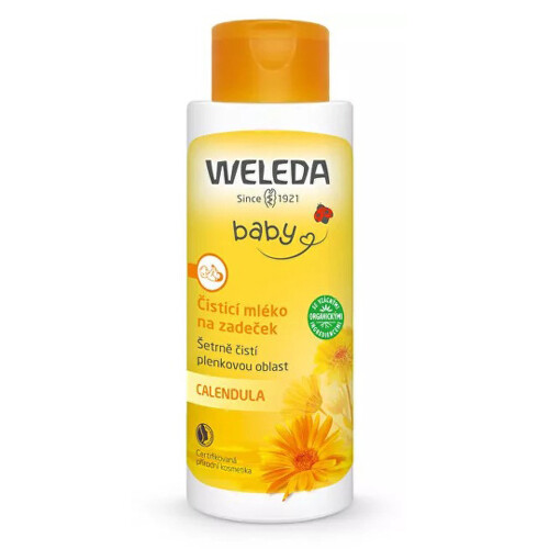 WELEDA Baby nechtíkové čistiace mlieko na zadoček 400 ml