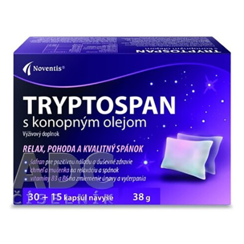 TRYPTOSPAN s konopným olejom 30+15 kapsúl ZADARMO