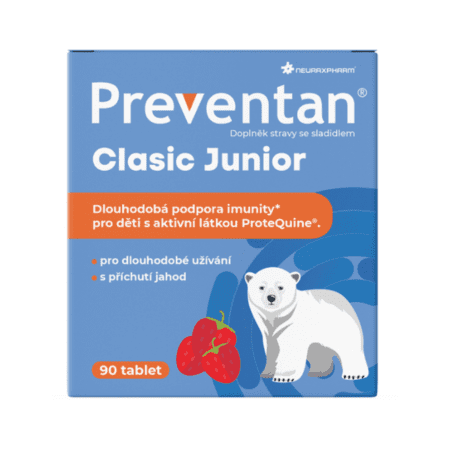 NEURAXPHARM Preventan clasic junior jahoda 90 tabliet