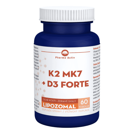 PHARMA ACTIV Lipozomal K2 MK7 + D3 forte 60 kapsúl