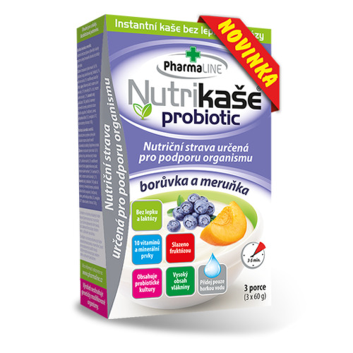PHARMALINE Nutrikaše probiotic marhuľa a čučoriedka 3 x 60 g kúpite na Benulekaren.sk