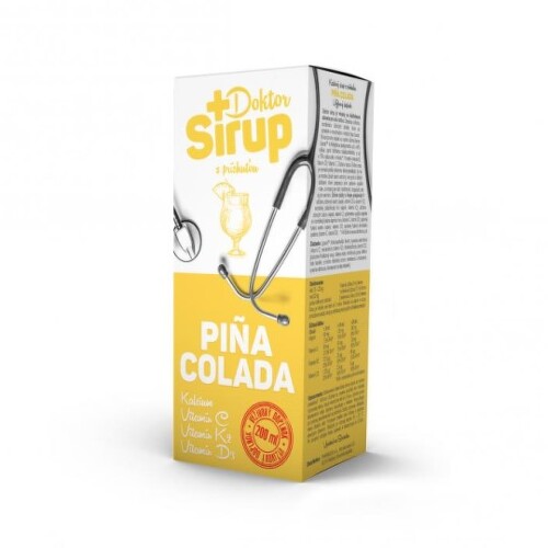 DOKTOR SIRUP Kalciový sirup pina colada 200 ml