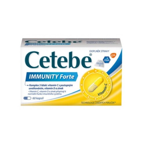 Cetebe Immunity FORTE + D3 + zinek kapsuly na podporu imunitného systému 60 cps kúpite na Benulekaren.sk