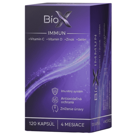 BioX BIOX Immun vitamín C + vitamín D + zinok + selén 120 kapsúl
