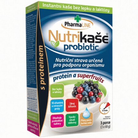 NUTRIKAŠA Probiotic proteín a superfruits 3 x 60 g