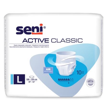SENI Active classic large nohavičky navliekacie absorpčné obvod 100-135 cm 10 ks