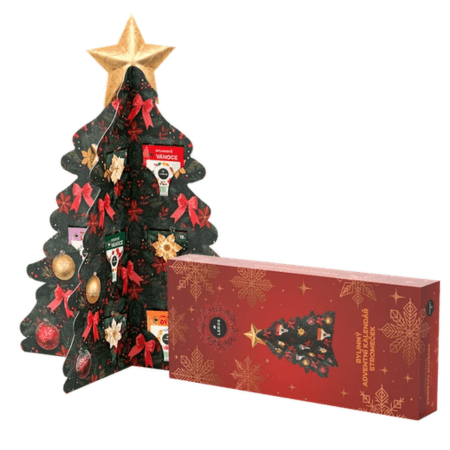 LEROS Bylinný adventný kalendár stromček 6 24 druhov čajov 1 x 1 set