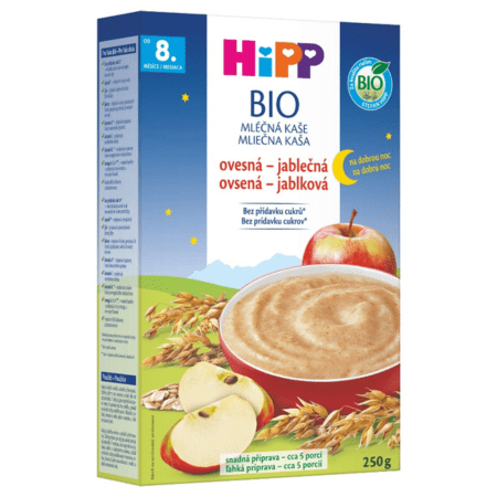 HIPP Bio mliečna kaša dobrú noc ovseno-jablková 250 g