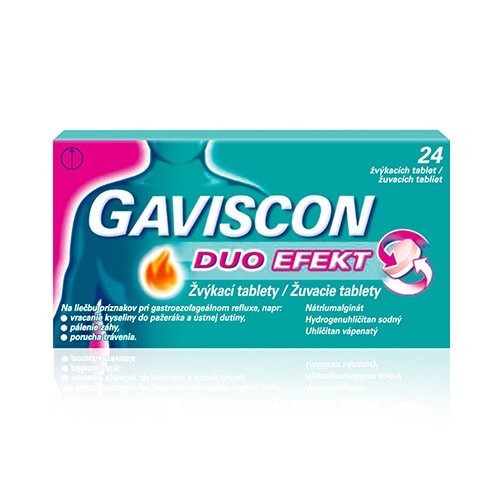 E-shop GAVISCON Duo efekt žuvacie tablety 24 kusov