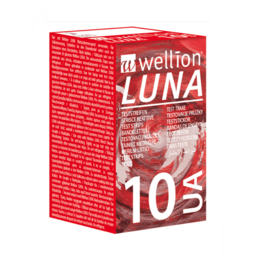 E-shop WELLION Luna UA testovacie prúžky k prístroju LUNA 10 kusov
