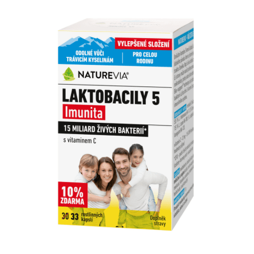 E-shop NATUREVIA Laktobacily 5 imunita 33 kapsúl