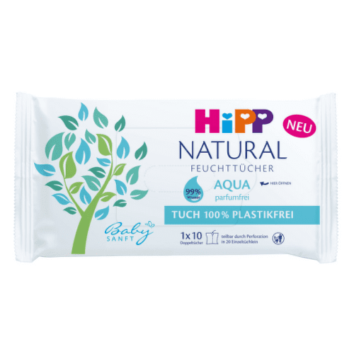 E-shop HIPP Babysanft natural aqua vlhčené obrúsky 10 kusov