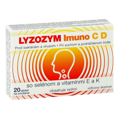 E-shop LYZOZYM Imuno C, D so selénom a vitamínmi E a K 20 tabliet na cmúľanie