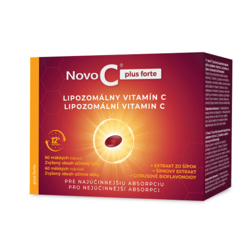 E-shop NOVO C Plus forte lipozomálny vitamín C s extraktom zo šípok a citrusovými bioflavonoidmi 60 kapsúl