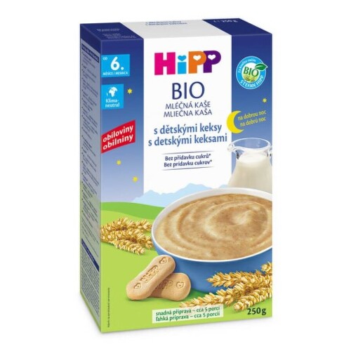 E-shop HIPP BIO Mliečna kaša dobrú noc s detskými keksami 250 g