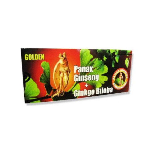 E-shop GOLDEN Panax Ginseng + Ginkgo Biloba + Magnézium ampulky na pitie 10 ml x 10 ks