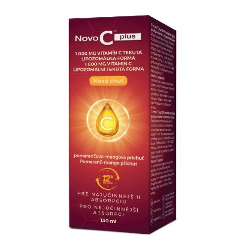 E-shop NOVO C Plus lipozomálny tekutý vitamin C sirup pomarančovo-mangová príchuť 150 ml