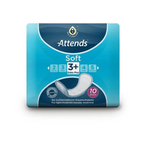 E-shop ATTENDS Soft extra 3+ vložky inkontinenčné savosť 799 ml veľkosť 36,5 cm 10 ks