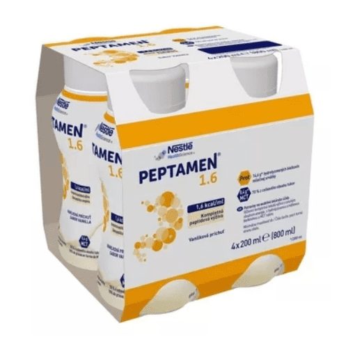 E-shop PEPTAMEN 1.6 vanilková príchuť sol peptidová výživa 4 x 200 ml 800 ml
