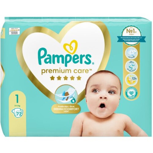 PAMPERS Premium care 1 72 ks