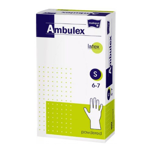 E-shop AMBULEX rukavice latexové S 100 ks