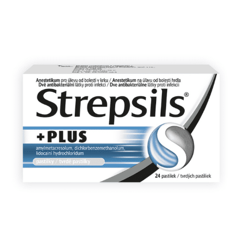 STREPSILS Plus 24 tvrdých pastiliek kúpite na Benulekaren.sk